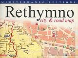 Rethymno. City and road map
