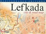 Lefkada. City and road map