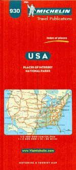 USA places of interest national parks  - Michelin 930